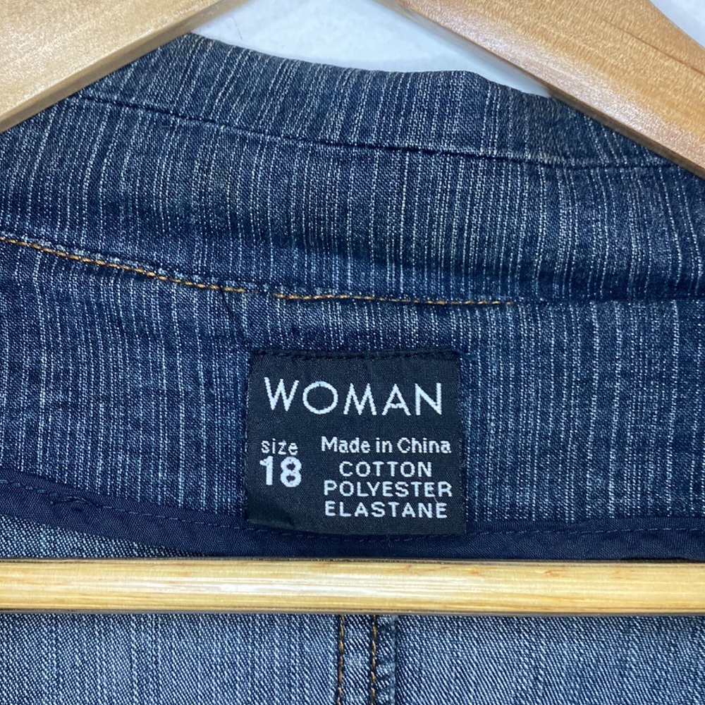 Woman -  Vintage 90s Y2K Denim Jacket - Size 18 - Picture 2 of 7